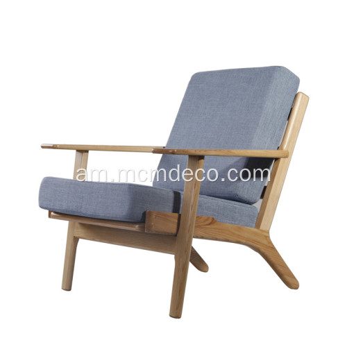 Cashmere Hans Wegner Plank Arm ወንበር ሊቀመንበር